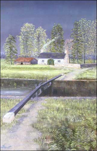 Scottish Canal (pastel) 